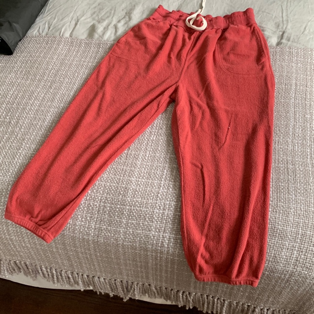 Free people’s rust/clay color sweatpants